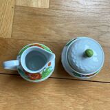 Sugar bowl and milk jug with flowers Hutschenreuther