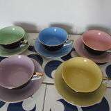 Set of 5 cups and saucers