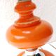 Lampe bois orange et chrome 70's