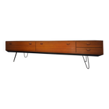 Scandinavian sideboard teak and metal row