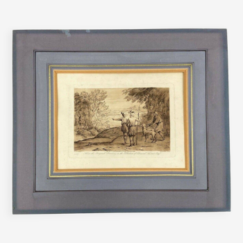 Engraving Claude Le Lorrain Delin T Earlom N°67 from the original drawing