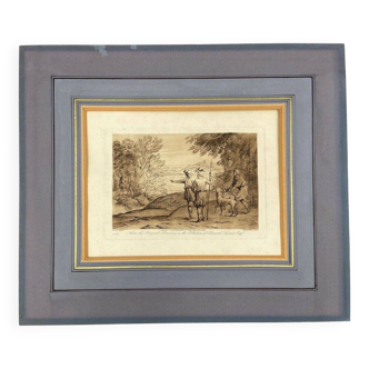 Gravure  Claude Le Lorrain Delin T Earlom N°67 from the original drawing