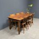 Rustic french farmhouse dining table made of oak and elm