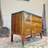 Kierchenbach Jean-adam chest of drawers in marquetry, Louis XVI period