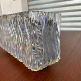 3 molded glass sconces 1950