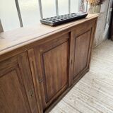 XL oak workshop sideboard with sliding doors from 1900