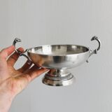 Silver-plated metal footed bowl