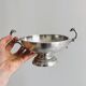 Silver-plated metal footed bowl