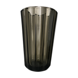 Scandinavian smoked glass vase