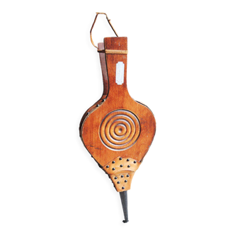 Ancien soufflet en bois & cuir