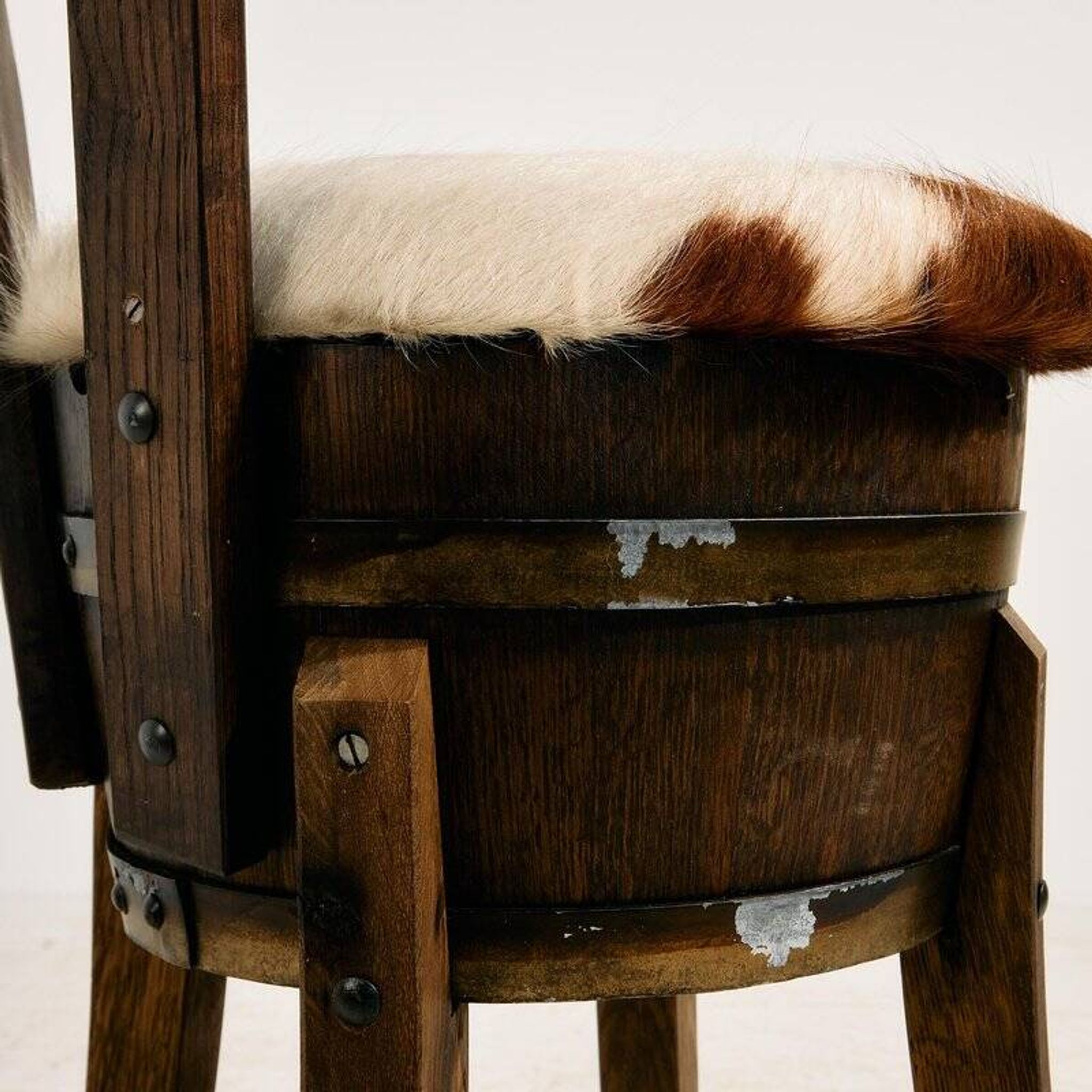 Tabouret de bar en hêtre vintage, années 1970