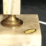Table Lamp Base In Onyx And Travertine