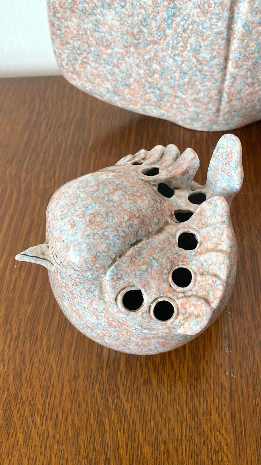 Oiseau en céramique Virebent pique fleurs