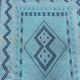 Vintage blue green kilim rug