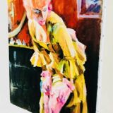 Tableau "Woman of Joy" oil on canvas signed Valentin SKRIBINS