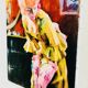 Tableau "Woman of Joy" oil on canvas signed Valentin SKRIBINS