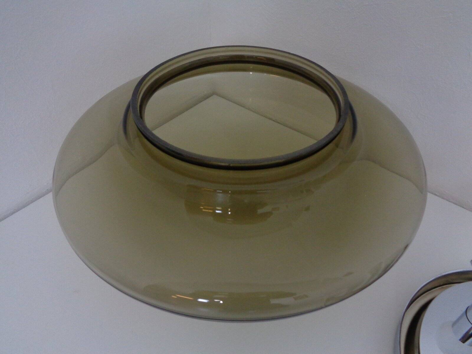 Large glass ceiling light from Limburg, 1960s