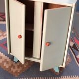 Armoire de poupée en bois années 50