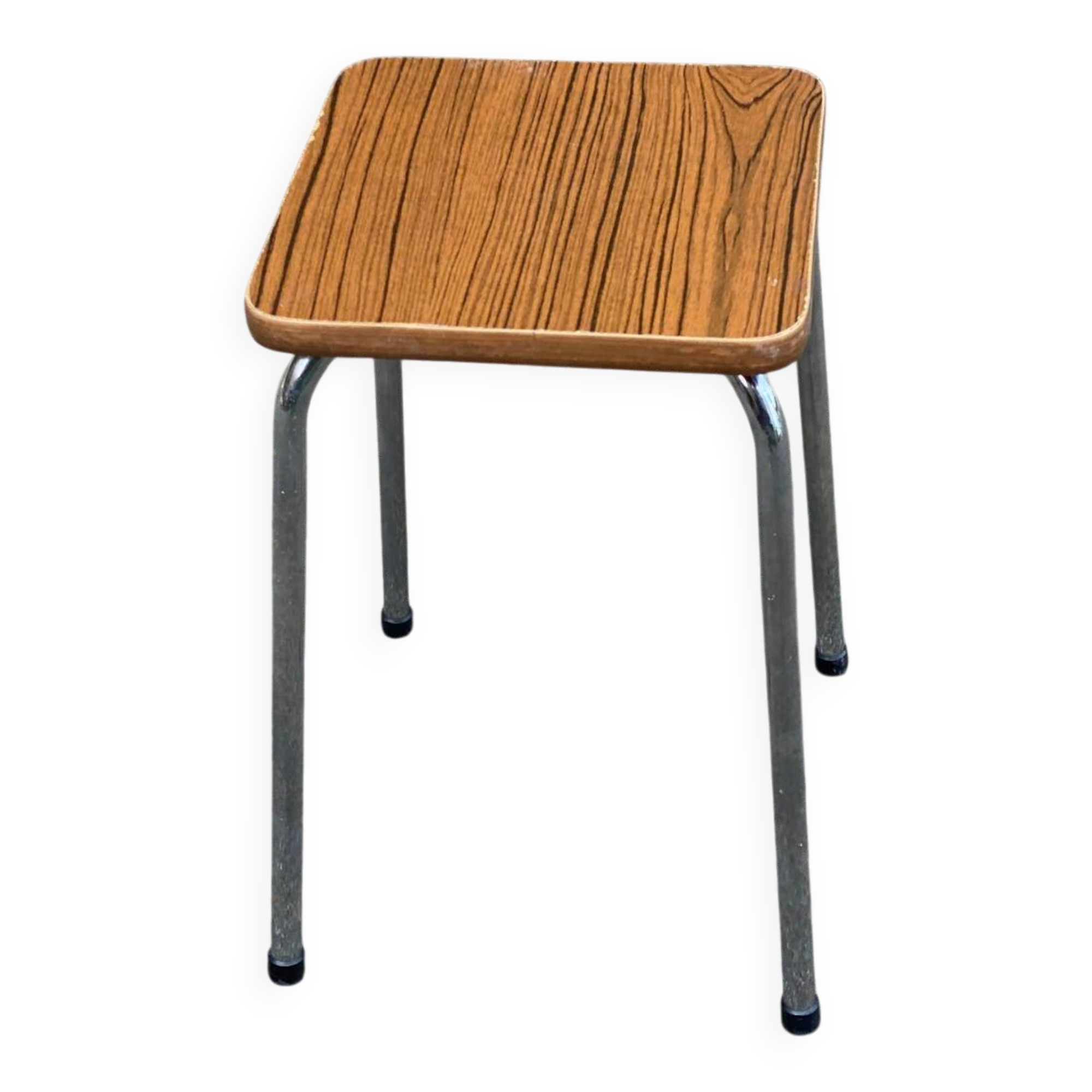 80s wood effect formica stool