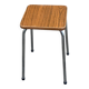 80s wood effect formica stool