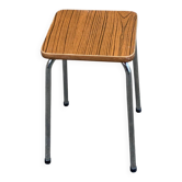 Tabouret en formica effet bois des années 80