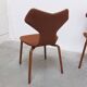Rare set of 4 first edition 'Grand Prix' chairs by Arne Jacobsen for Fritz Hansen, 1959