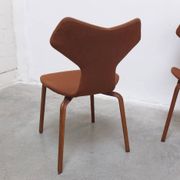 Rare set of 4 first edition 'Grand Prix' chairs by Arne Jacobsen for Fritz Hansen, 1959
