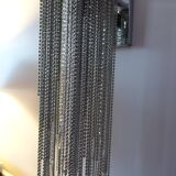 Swarovski wall lamp in silver-plated metal with crystal pendants.