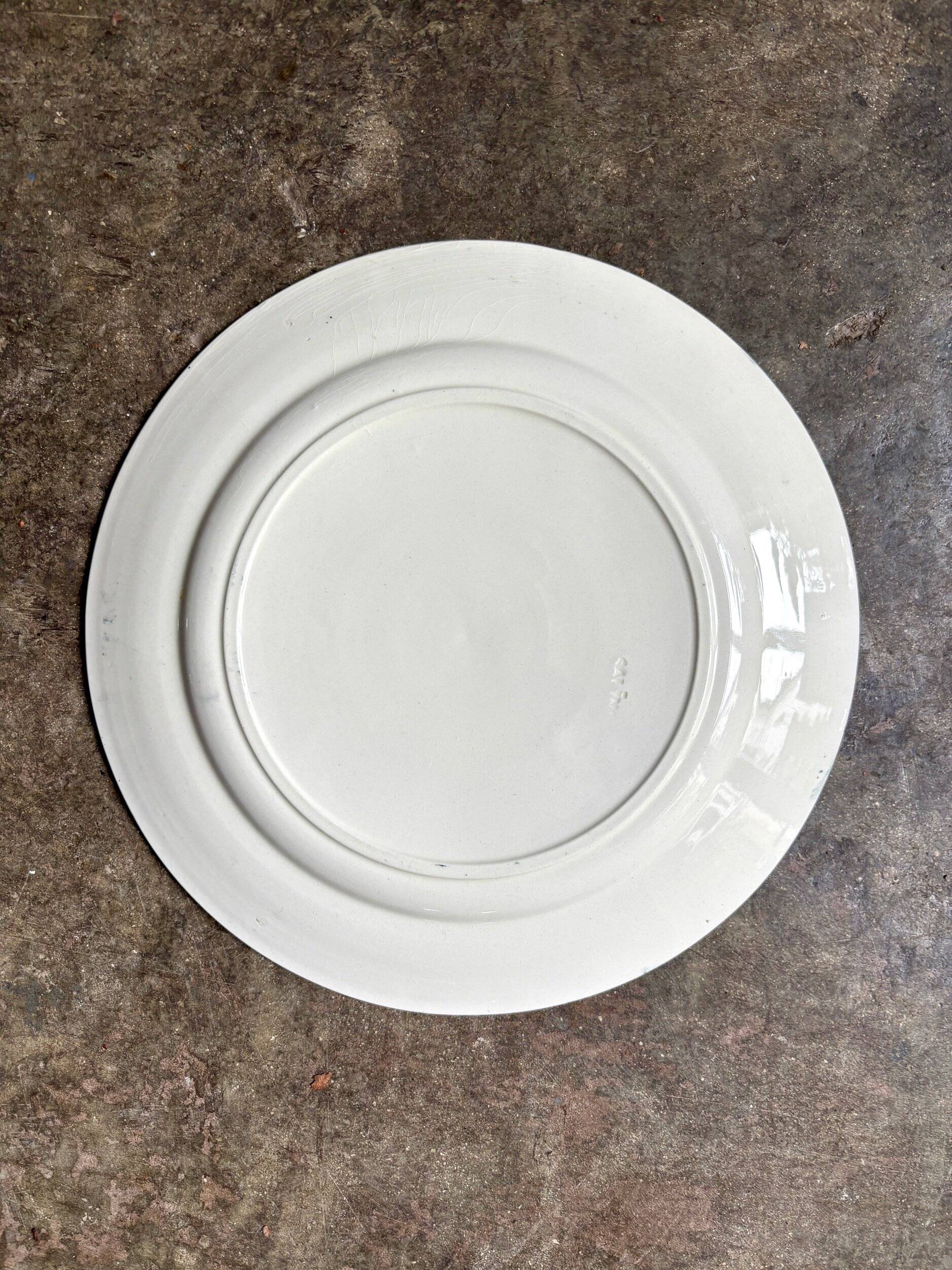 Round Salins ironstone dish, "Directoire" service