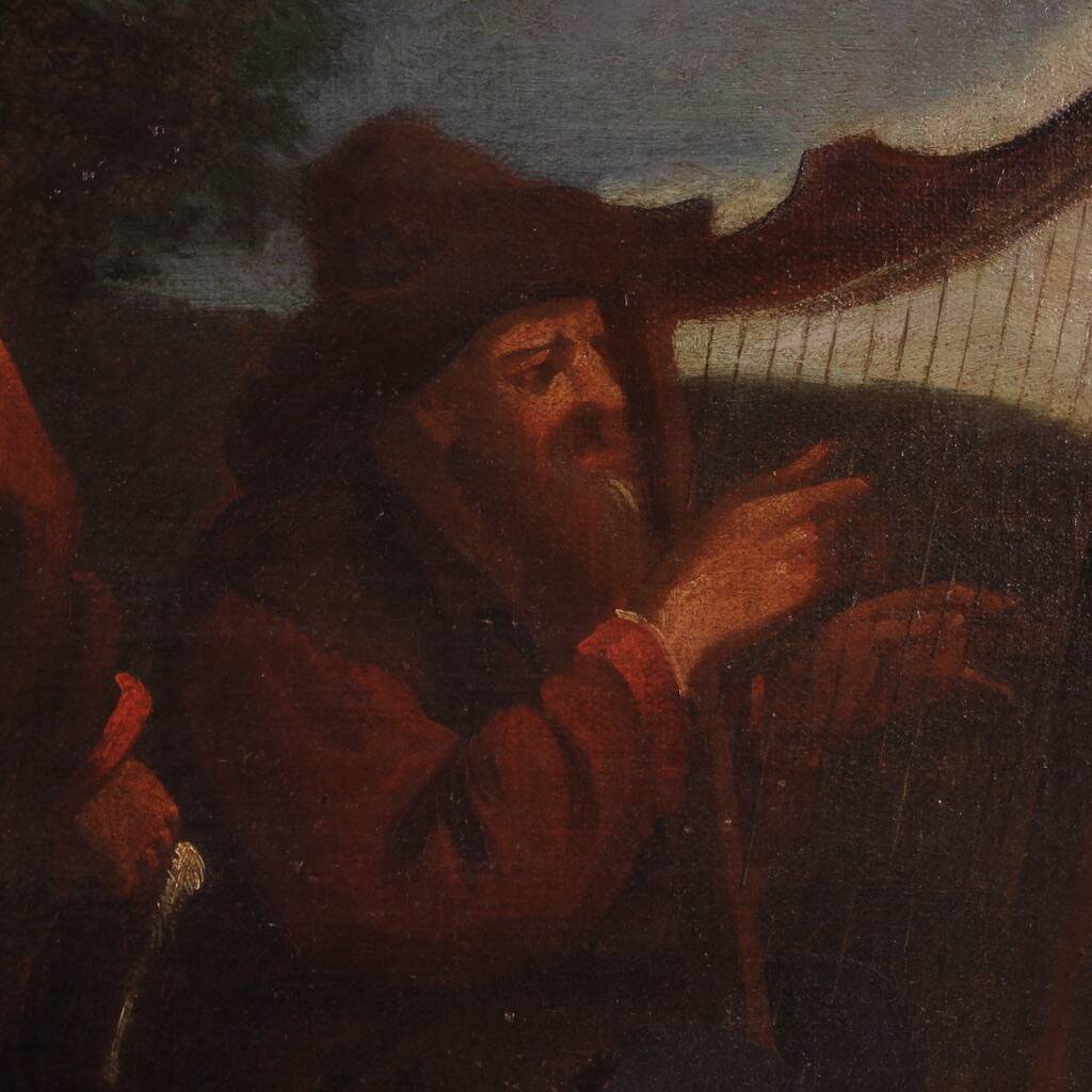 Italian painting Bamboccianti genre scene