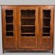 Regency display cabinet with 3 doors in cherry wood.