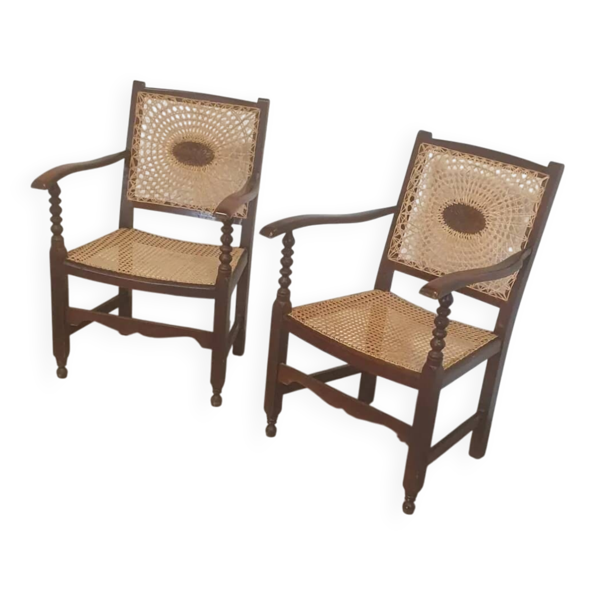 Monastery / medallion / webbing arm chairs / 1930s