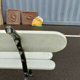 Garden bench old cast iron feet