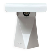Lampe de table tole minimaliste italienne de l'âge spatial du milieu du siècle par G. Grego, années 1960.