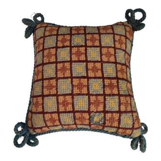 Coussin vintage français fait main