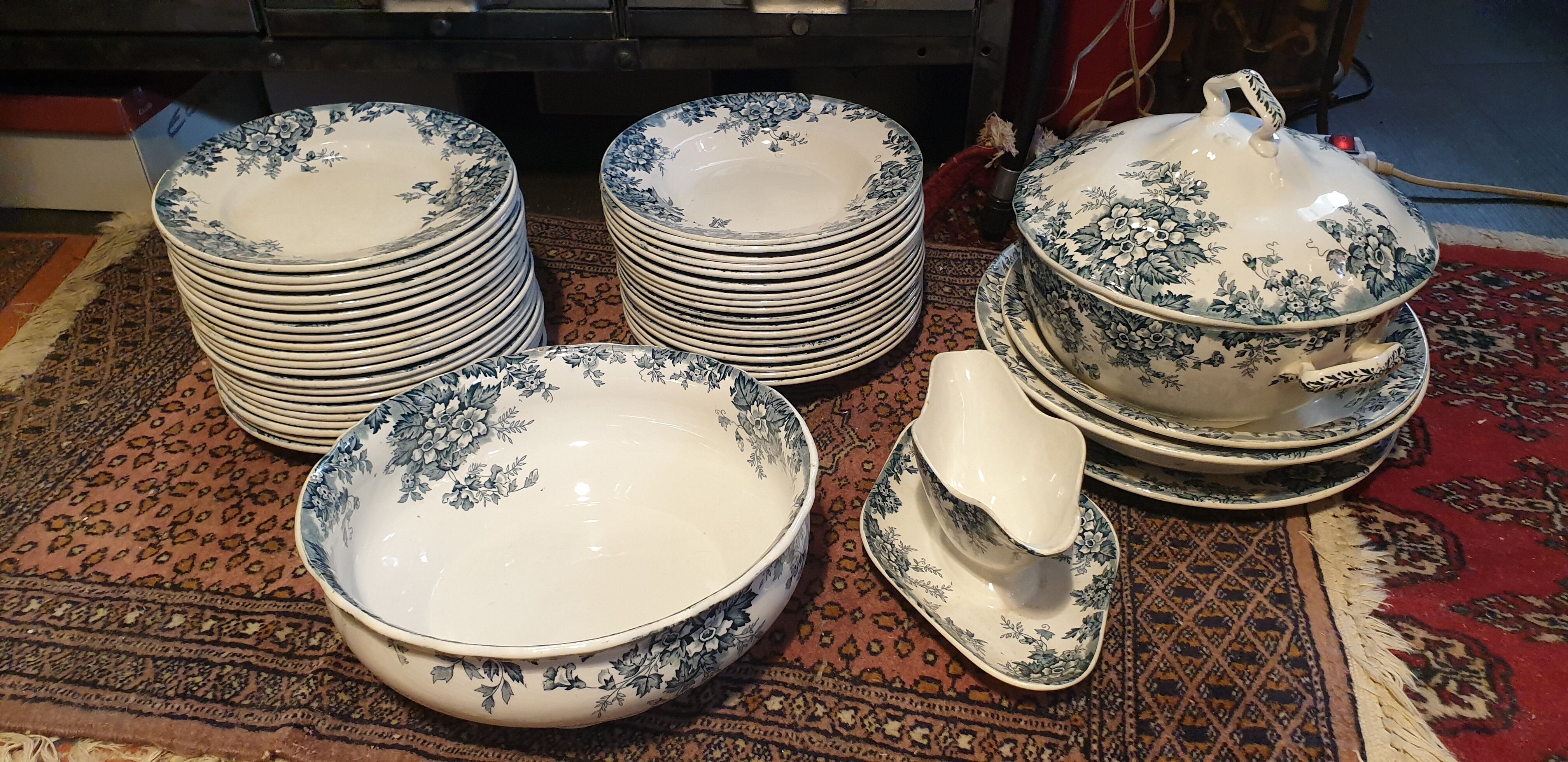 Earthenware service st amand early twentieth century