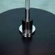 Minimalist chrome glass floor lamp, Bauhaus style floor lamp.