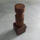Sculptural solid wood pedestal
