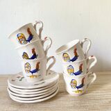 MBFA Pornic rooster coffee mugs