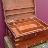 Vintage Secret Chest Old Teak & Metal Handicraft India
