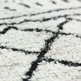 80 x 180 cm black pattern berber carpet