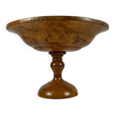 Tazza - Coupe à fruit sur pied monoxyle en bois d'olivier, 1950-60