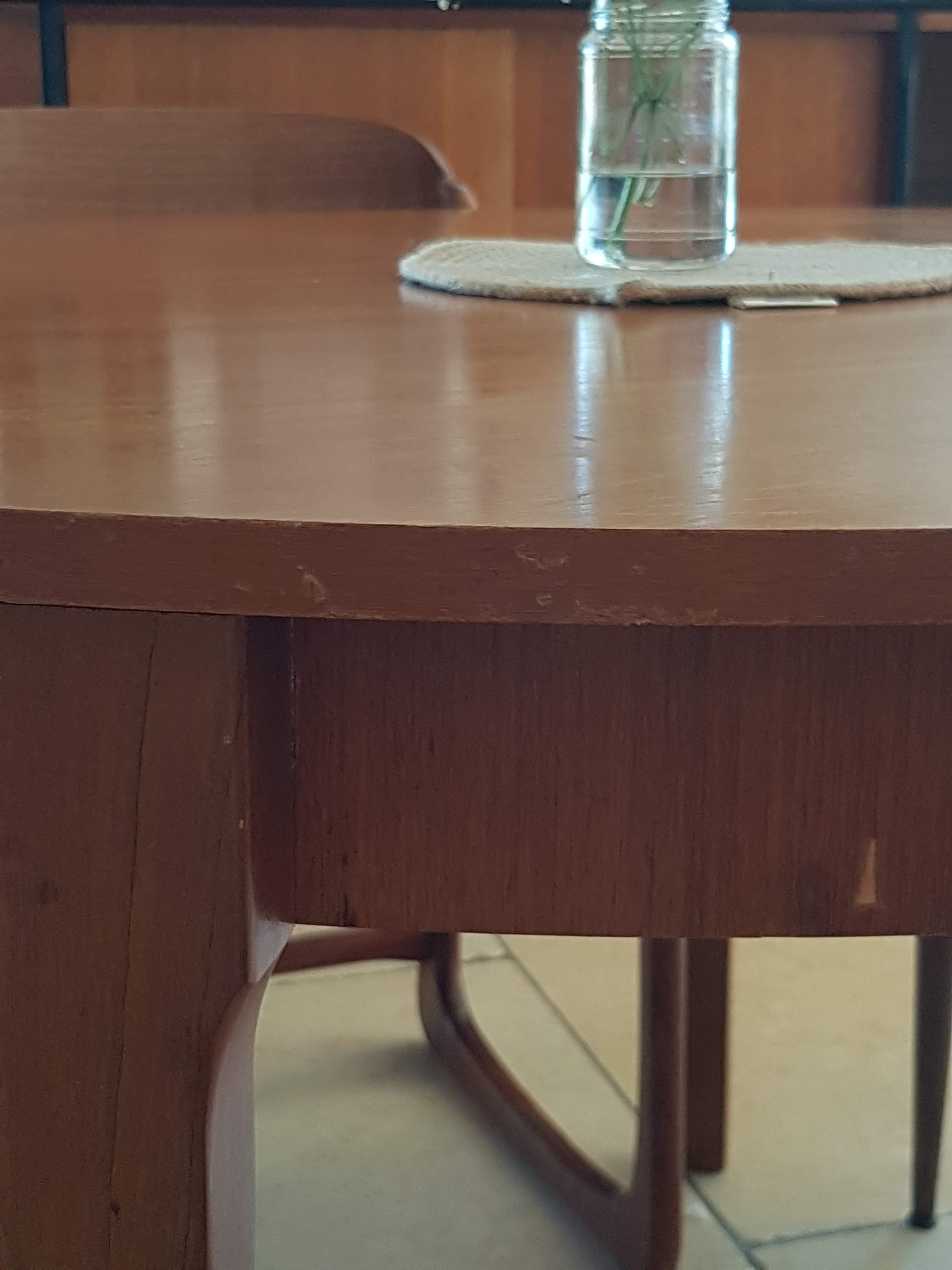 Scandinavian extensible table, butterfly extension circa 1960