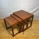 Mid-Century Retro Vintage Teak Nest of Tables 1960  Scandinavian-Inspired •