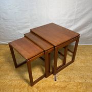 Mid-Century Retro Vintage Teak Nest of Tables 1960  Scandinavian-Inspired •