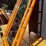 Rectangular rattan mirror