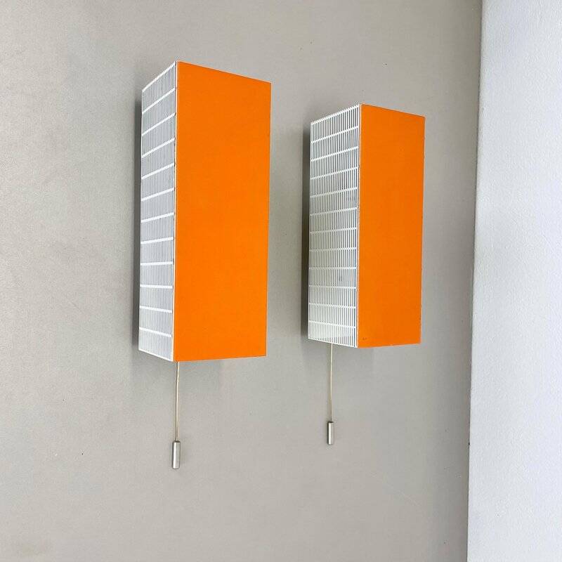 Vintage Pop Art wall lamps, 1950s, set of 2