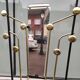 Cloakroom coat rack hat umbrella metal and vintage brass