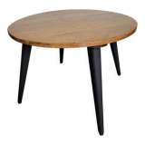 Round wooden coffee table