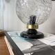 Ceiling light or wall light with cracked glass globe, 15 cm, porcelain rose.